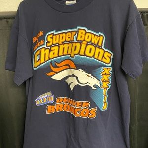 Denver Broncos Vintage SuperBowl Back to Back Championship T-shirt size large